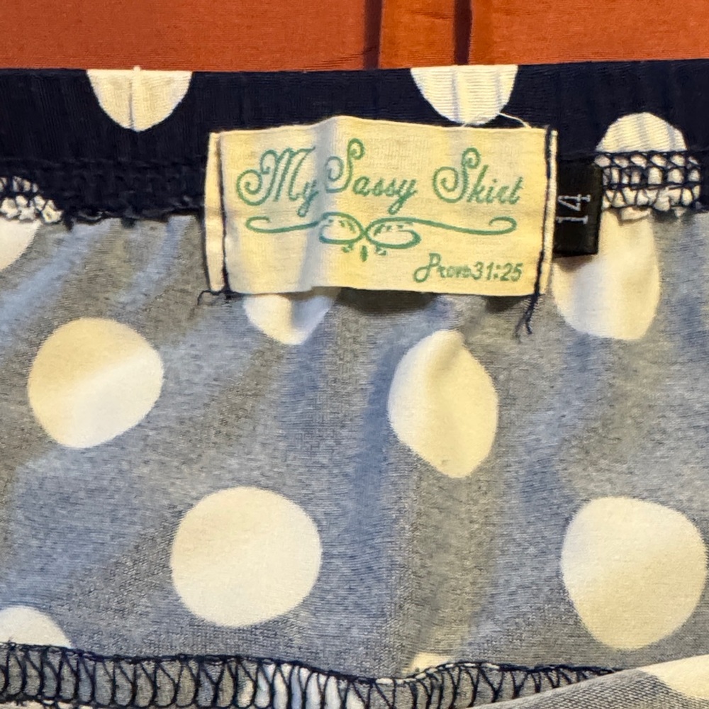 Polka Dot Tiered Kids Skirt - Picture 2 of 2